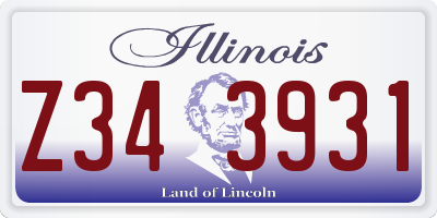 IL license plate Z343931