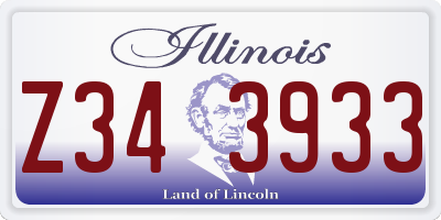 IL license plate Z343933