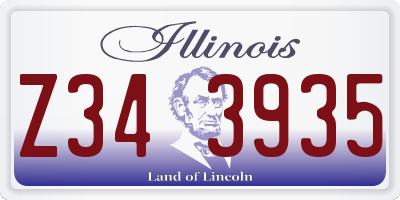 IL license plate Z343935