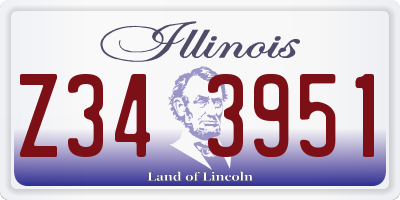 IL license plate Z343951