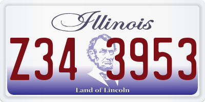 IL license plate Z343953