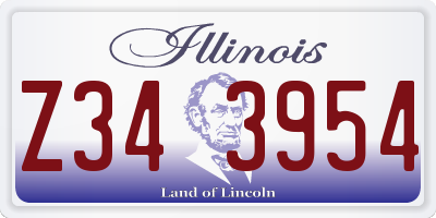 IL license plate Z343954
