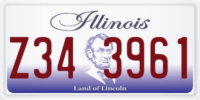 IL license plate Z343961