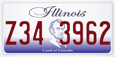 IL license plate Z343962