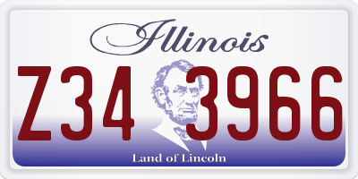 IL license plate Z343966