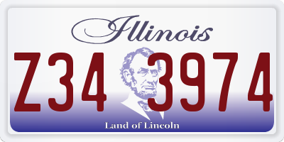 IL license plate Z343974