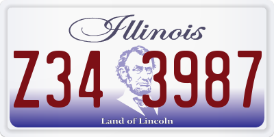 IL license plate Z343987