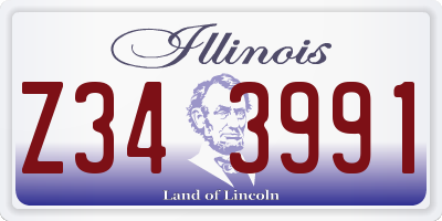 IL license plate Z343991