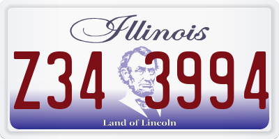 IL license plate Z343994