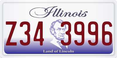 IL license plate Z343996