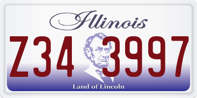 IL license plate Z343997