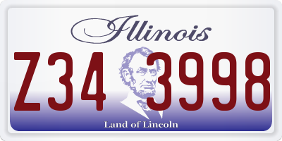 IL license plate Z343998