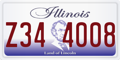 IL license plate Z344008