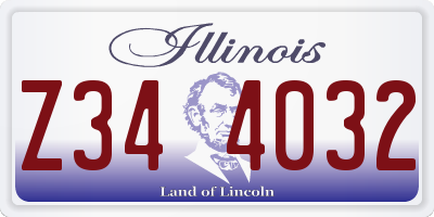 IL license plate Z344032