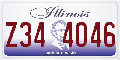 IL license plate Z344046
