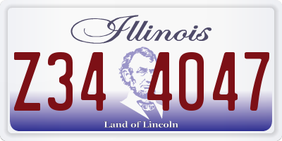 IL license plate Z344047