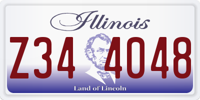 IL license plate Z344048