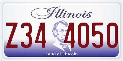 IL license plate Z344050