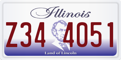IL license plate Z344051