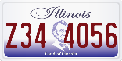 IL license plate Z344056
