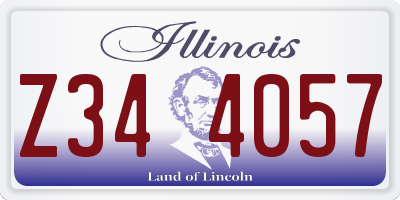IL license plate Z344057
