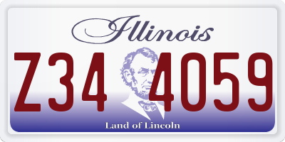 IL license plate Z344059
