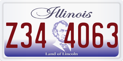 IL license plate Z344063