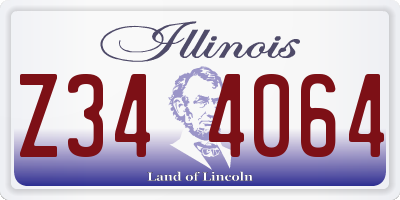 IL license plate Z344064