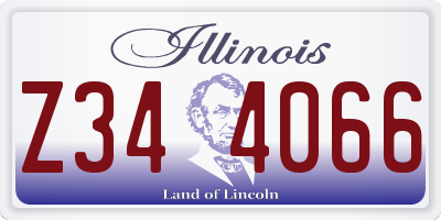 IL license plate Z344066