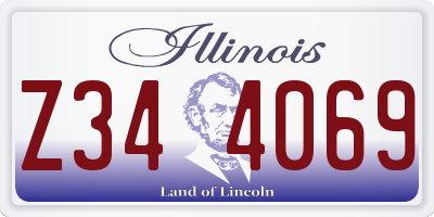 IL license plate Z344069