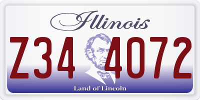 IL license plate Z344072