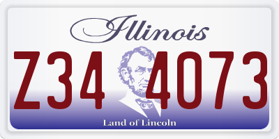 IL license plate Z344073