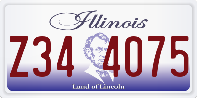 IL license plate Z344075