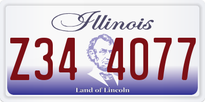IL license plate Z344077