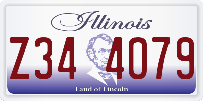 IL license plate Z344079