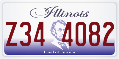 IL license plate Z344082