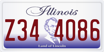 IL license plate Z344086