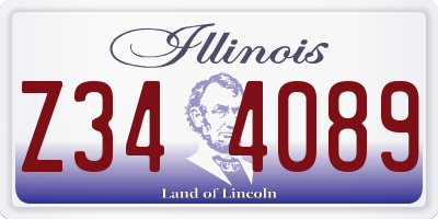 IL license plate Z344089