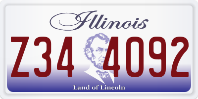 IL license plate Z344092