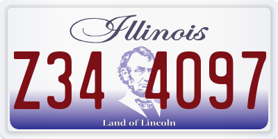IL license plate Z344097