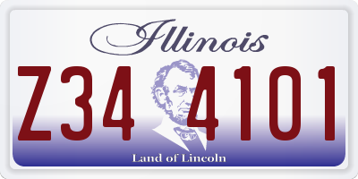 IL license plate Z344101