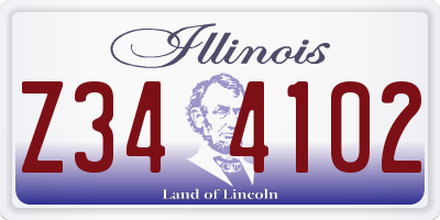 IL license plate Z344102