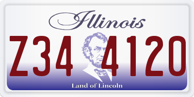 IL license plate Z344120