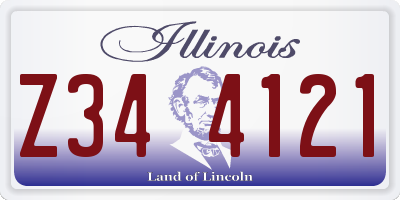 IL license plate Z344121