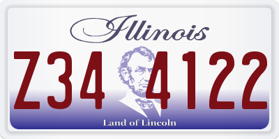 IL license plate Z344122