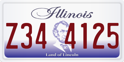 IL license plate Z344125