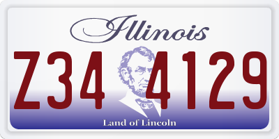 IL license plate Z344129