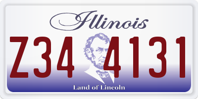 IL license plate Z344131