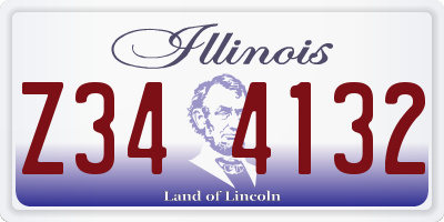 IL license plate Z344132