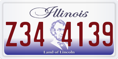 IL license plate Z344139